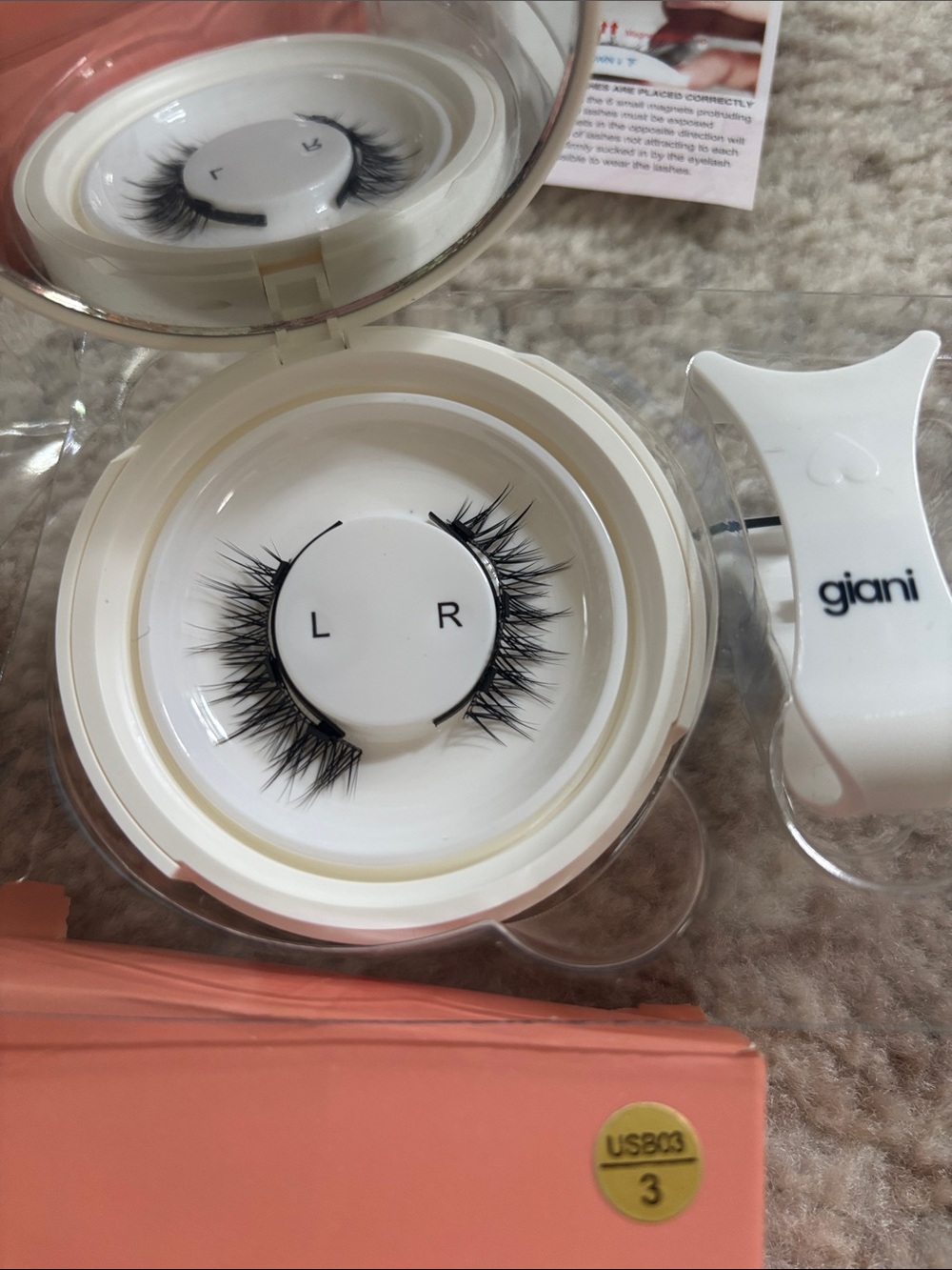 Giani Magnetic Lashes - Coral Peach Box (Set of 2) - Picture 5 of 9